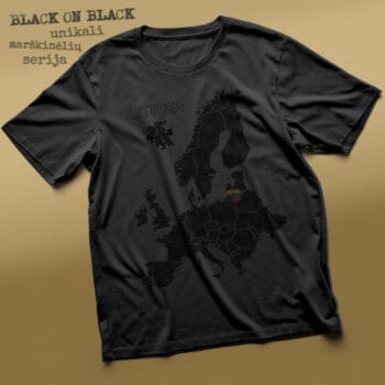 Marškinėliai džemperis Lietuva Europos žemėlapyje